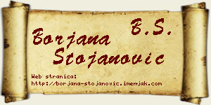 Borjana Stojanović vizit kartica